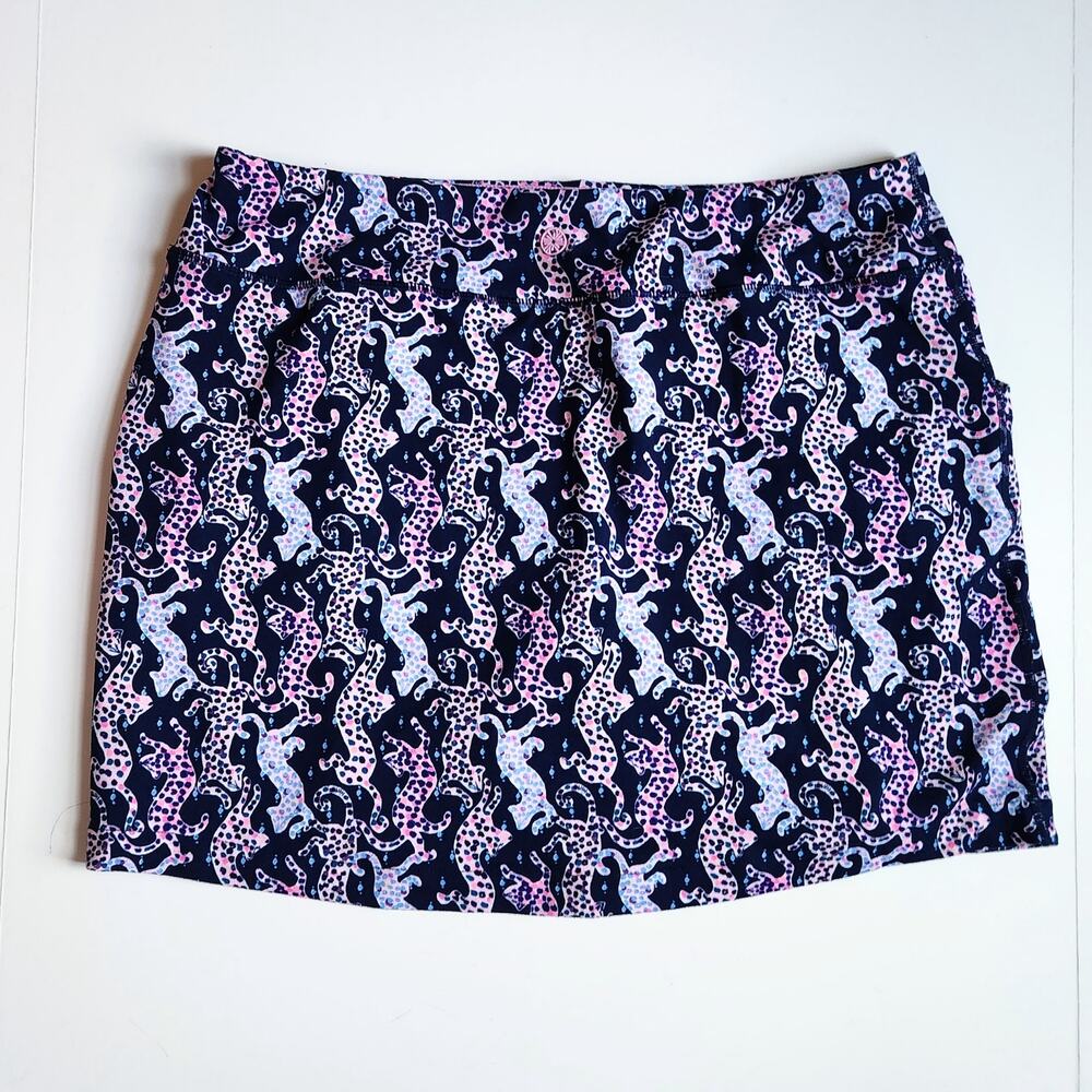 Lilly Pulitzer UPF 50+ Sabbia Skort | Oyster Bay Navy | On The Catwalk Size L - Picture 6 of 11